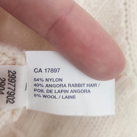 GAP vintage wool angora blend cable-knit cardigan - Picture 4 of 4